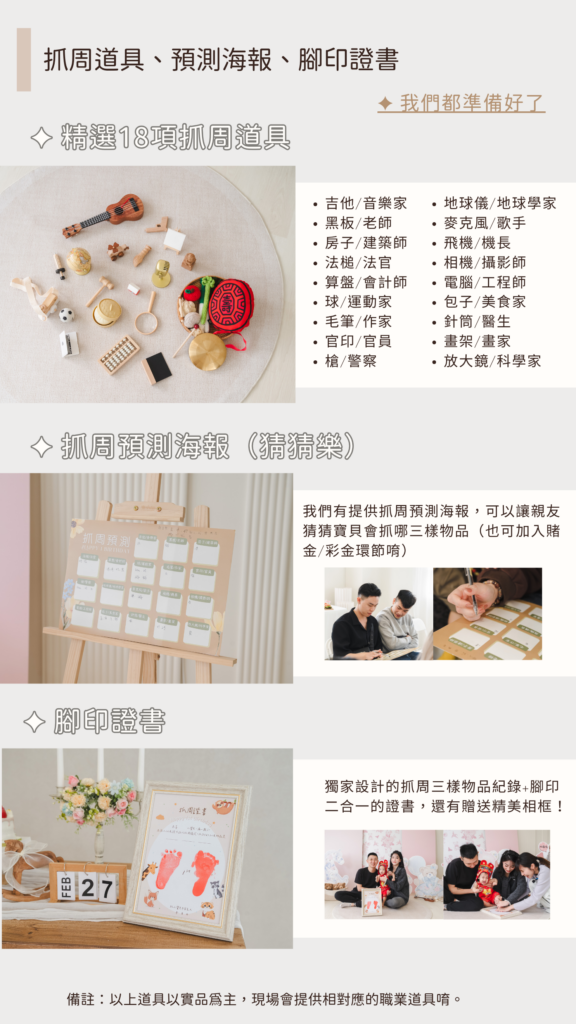 抓周道具介紹,抓周預測板